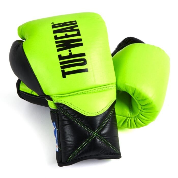 Tuf Wear Falcon Contest Boxing Gloves BBBofC Approved - Neon Green